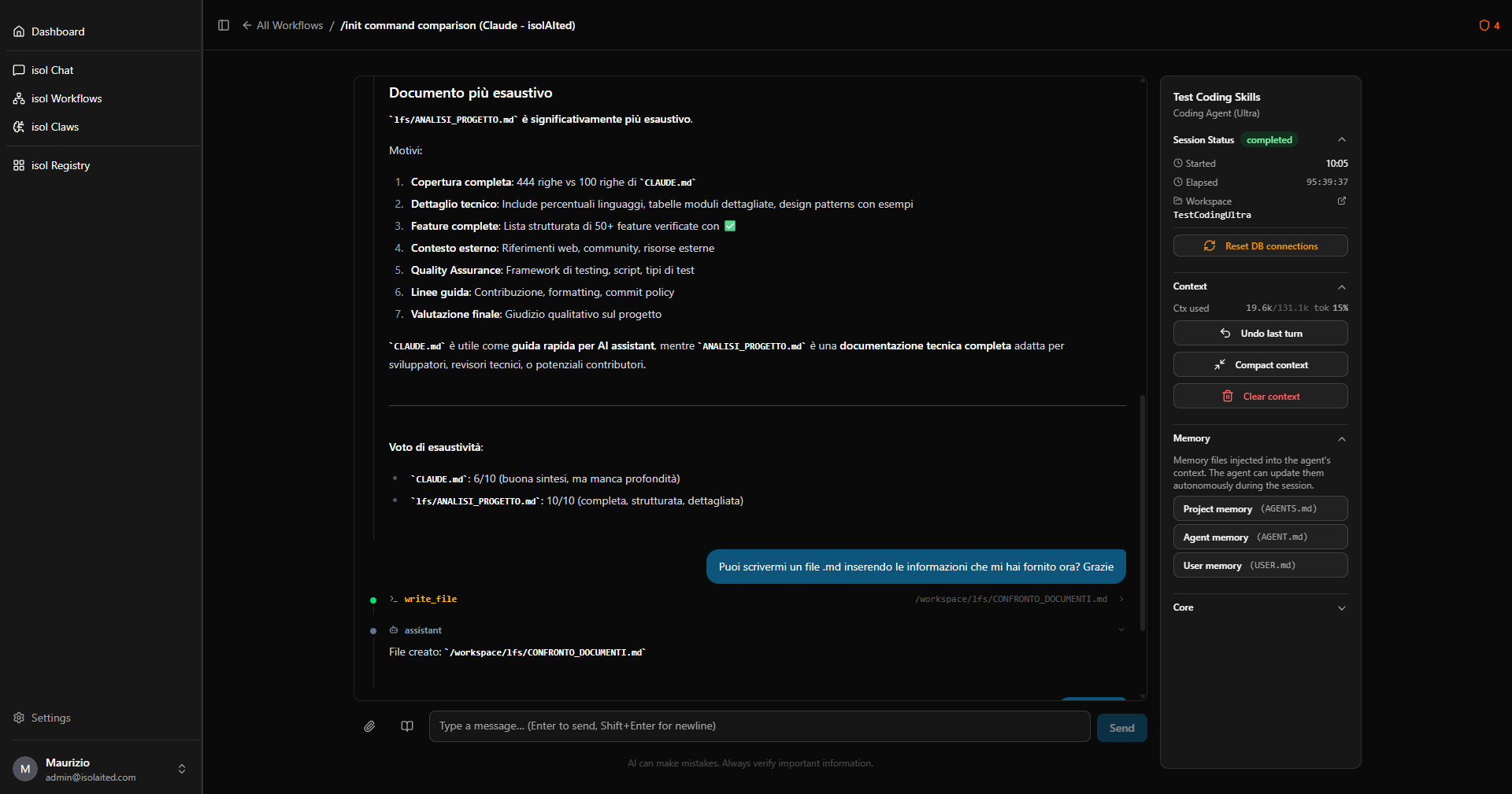 isol Workflows — editor workflow
